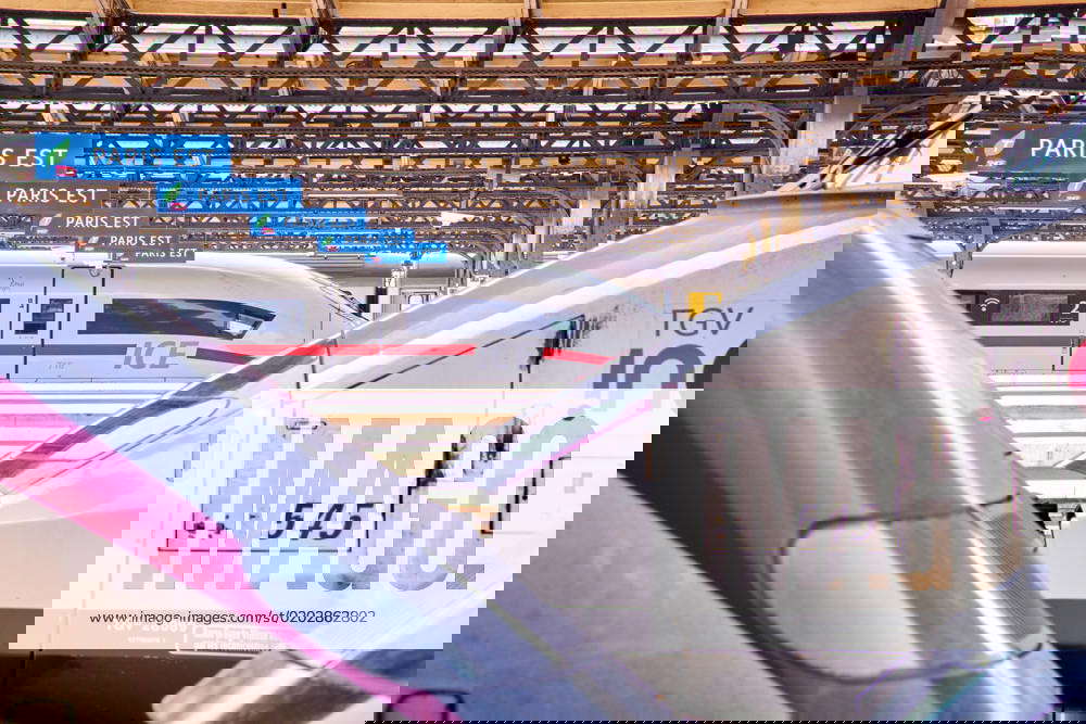 TGV ICE train at Gare de LÂ Est, the east railway station in Paris