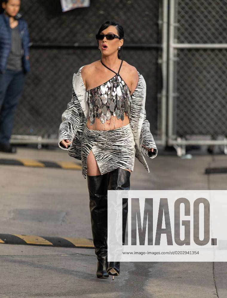 Celebrities at the Jimmy Kimmel Live! Show Studios. Featuring: Katy ...