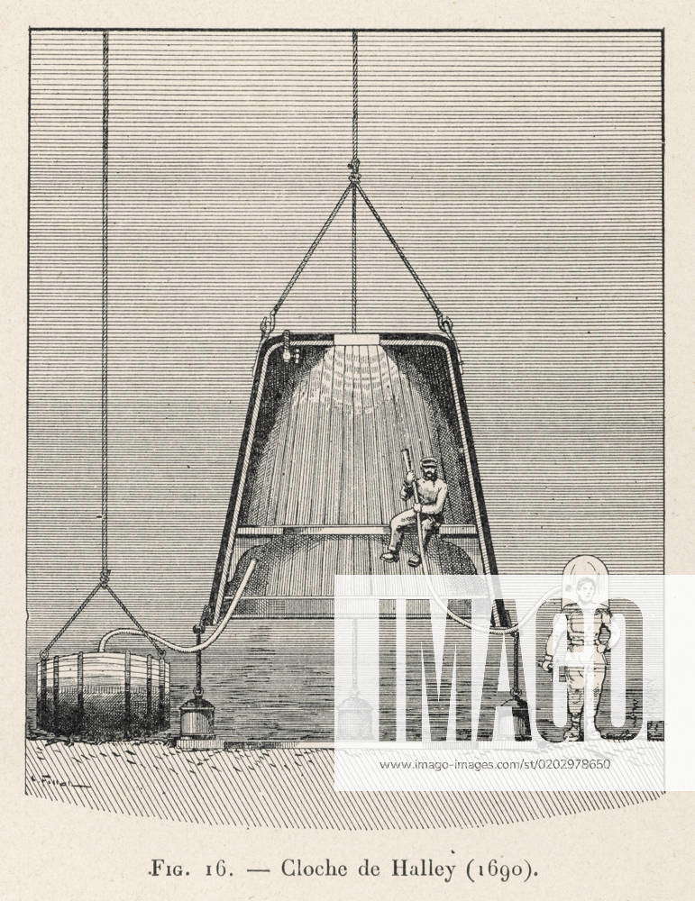 Halley S Diving Bell Cross-section Of His Bell, Showing How It Is ...