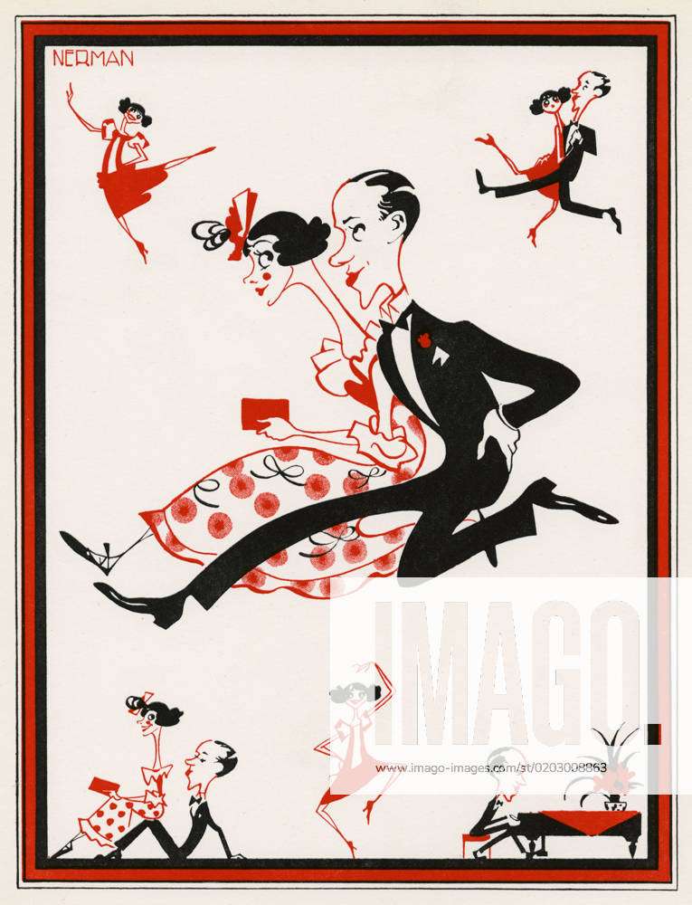 The Famous Astaires by Nerman Caricature of brother and sister dance ...