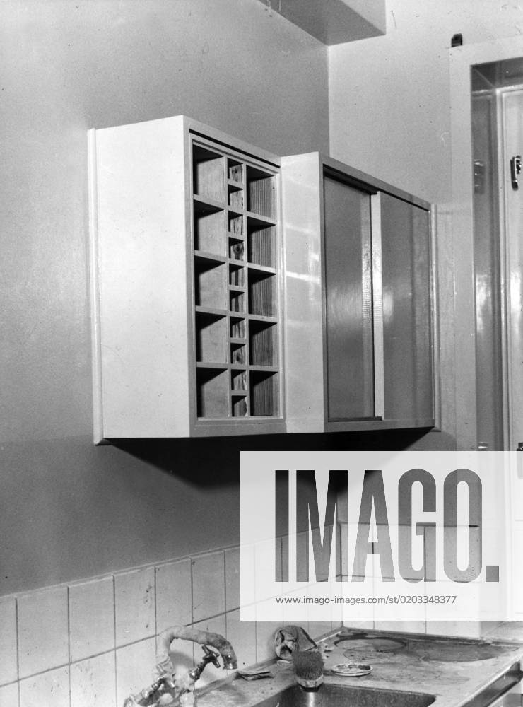 ARCHIVE 1938 Kitchen with masonite doors STOCKHOLM SWEDEN PB KOD 194 x194x