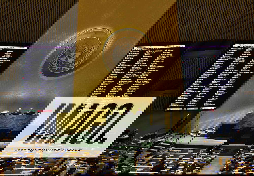 Voting results begin to be counted before the UN General Assembly adopts Ukraine s peace resolution