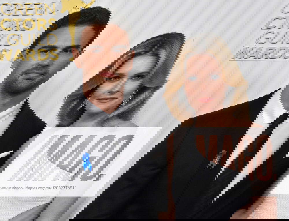 (LR) Theo James and Meghann Fahy attend the 29th annual SAG Awards at