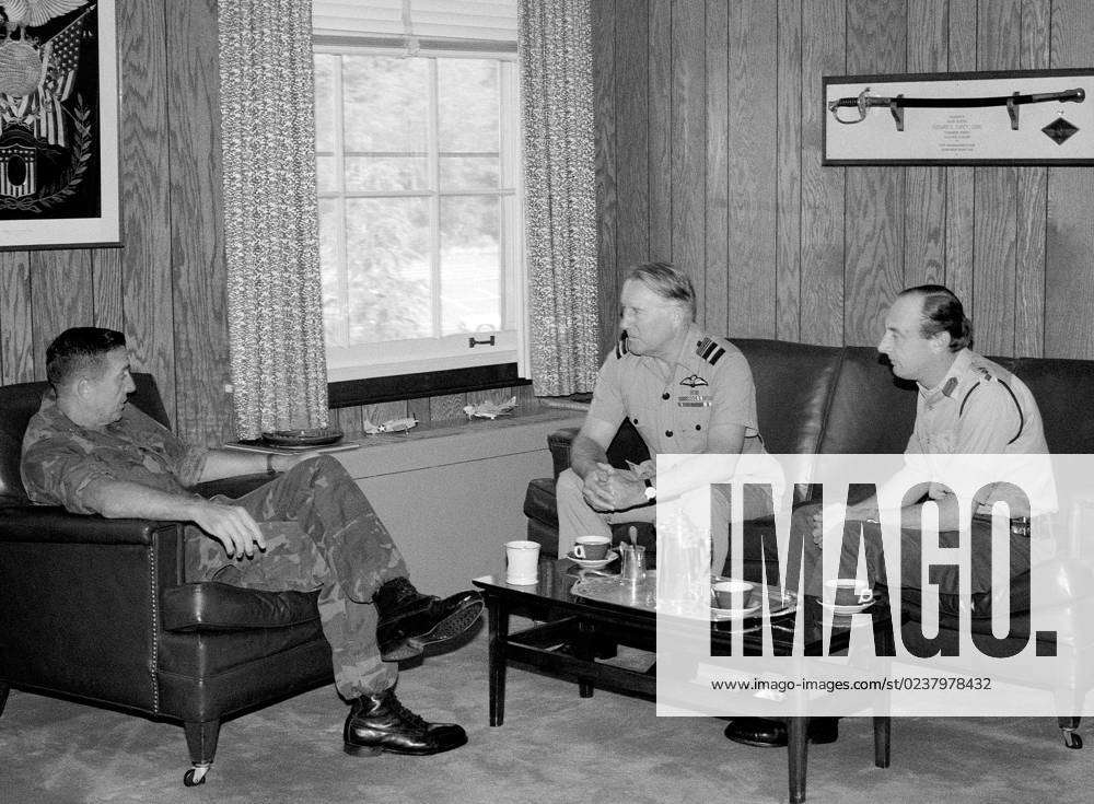 Lieutenant General Richard E. Carey, left, Commanding General, Marine