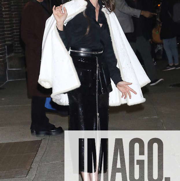 Michelle Yeoh leaving the The Late Show with Stephan Colbert after