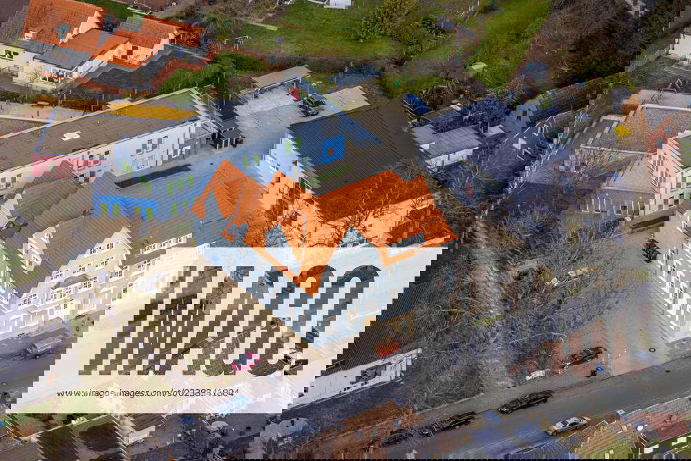 Aerial view, Day Care and Service Living St Rochus, DRK Kindergarten