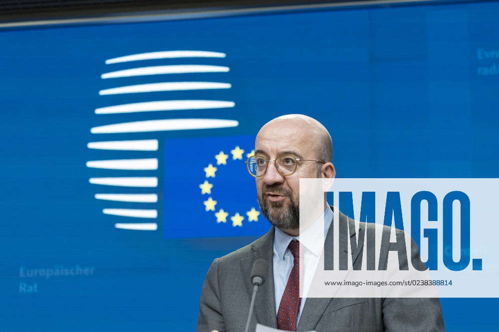 Charles Michel President Of The European Council At A Press Conference ...