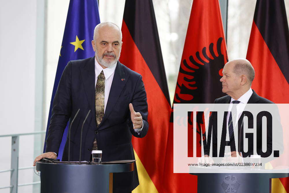 Ministerpräsidenten Der Republik Albanien, Edi Rama, Olaf Scholz ...