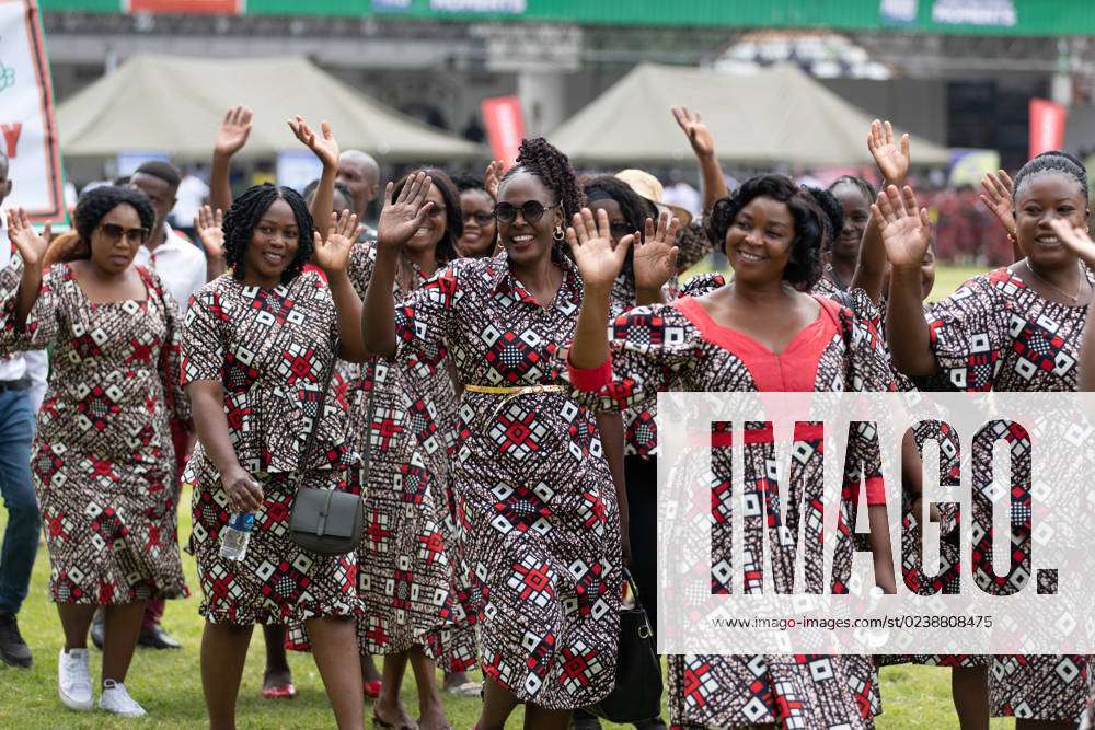 230308) -- LUSAKA, March 8, 2023 -- Zambian women take part in