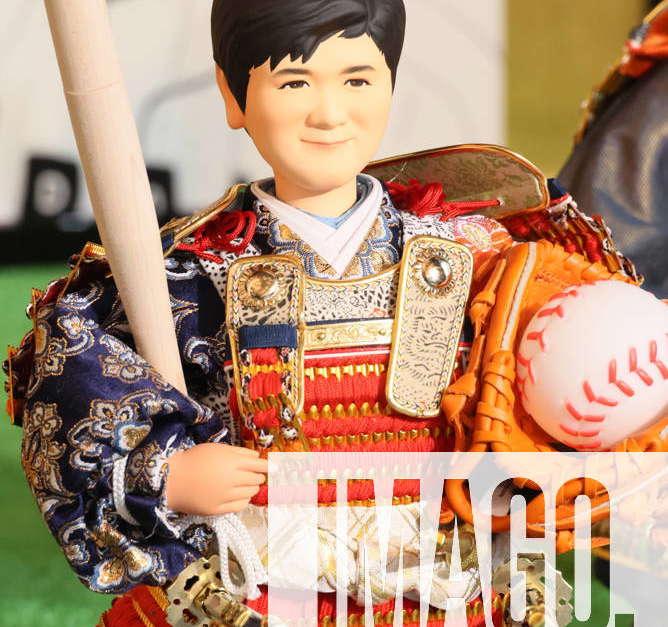March 9, 2023, Tokyo, Japan Japanese doll maker Kyugetsu displays a samurai doll of Japanese