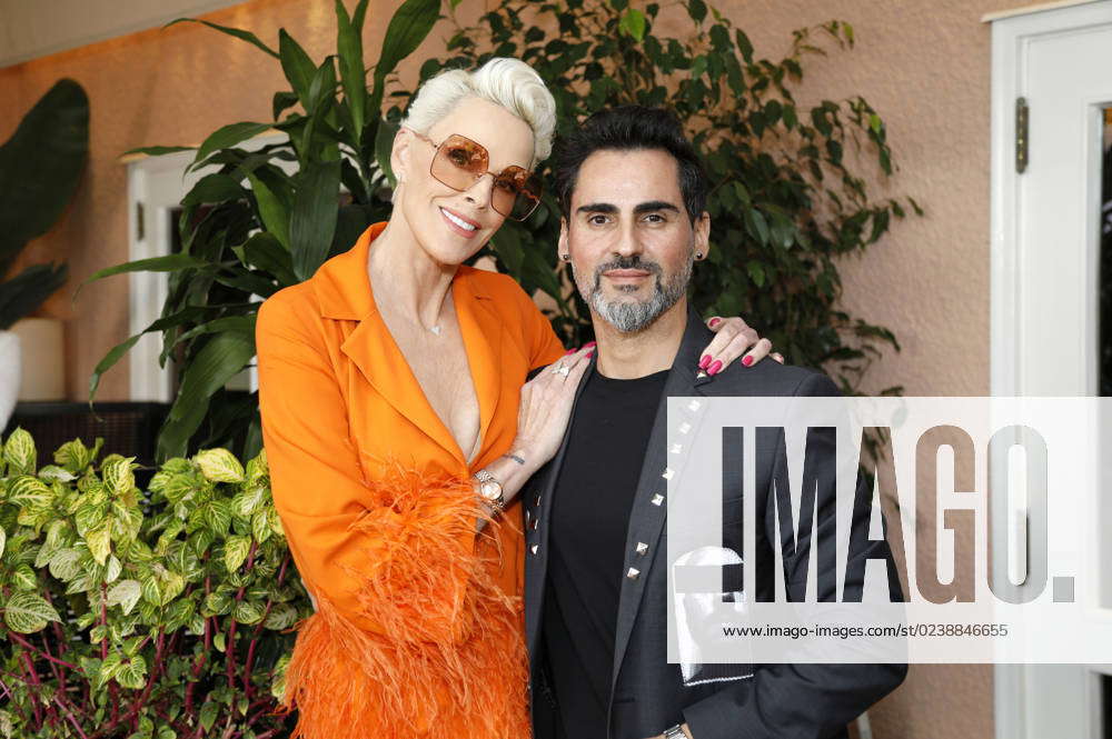 Brigitte Nielsen with husband Mattia Dessi at the Remus Pre Award Tea