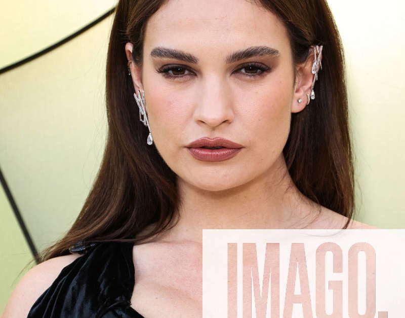 Versace Fall Winter 2023 Fashion Show English actress Lily James