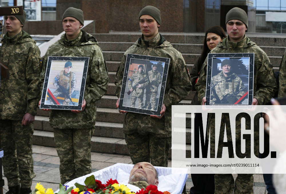 A Farewell Ceremony For Ukrainian Soldiers, Father And Son Who Died ...