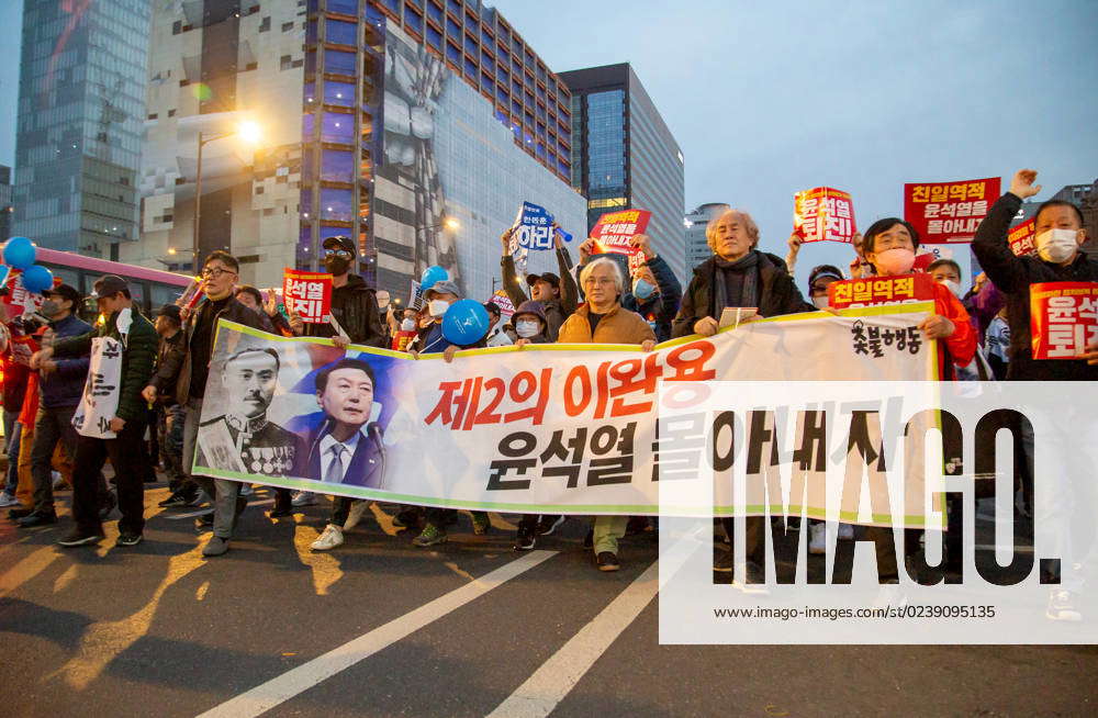 Anti-Yoon Suk Yeol And Anti-Japan Rally, Mar 11, 2023 : South Korean ...