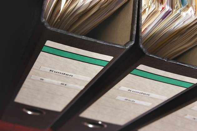 Pending Folder Lettering full Folder with the Inscription Customers Full folders lettering clients