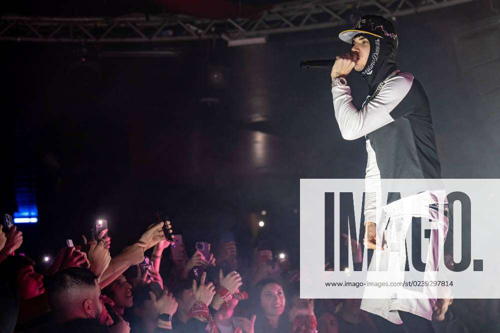 Italian rap hip hop singer Shiva during the Milano Demons Live Tour  concert, held at the