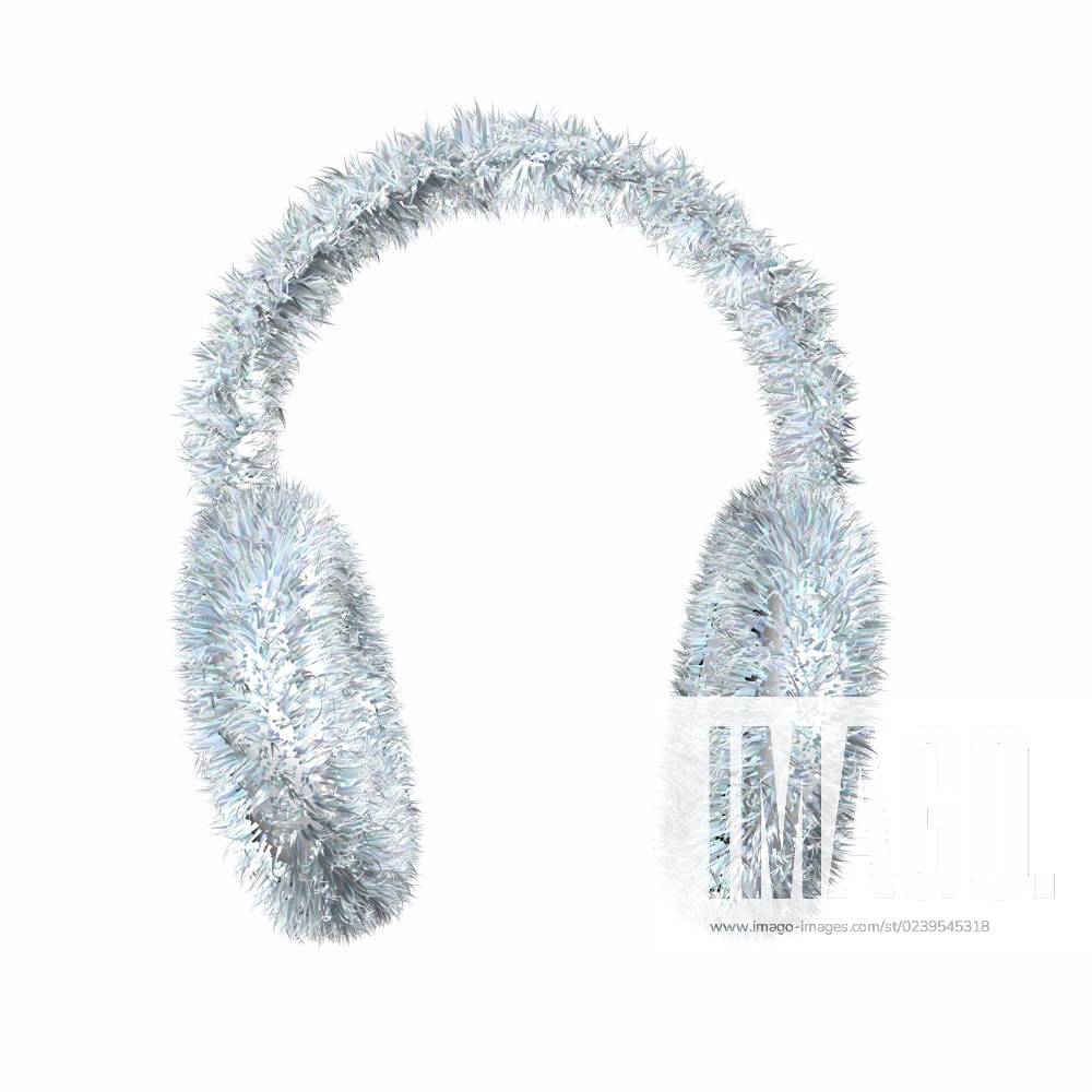 White furry winter earmuffs