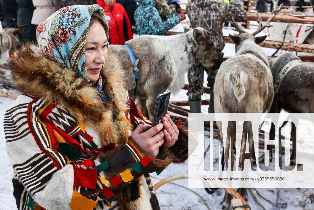 RUSSIA, REPUBLIC OF SAKHA (YAKUTIA) - MARCH 17, 2023: A woman attends ...