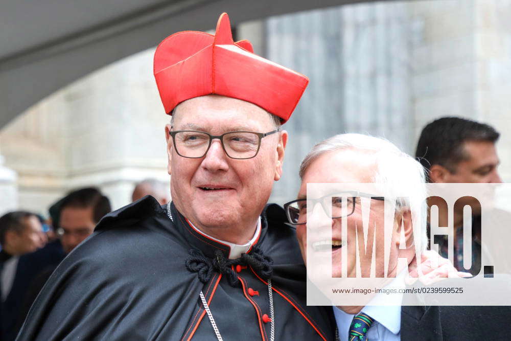 March 17 2023 New York City Ny Usa Cardinal Timothy Dolan Attend