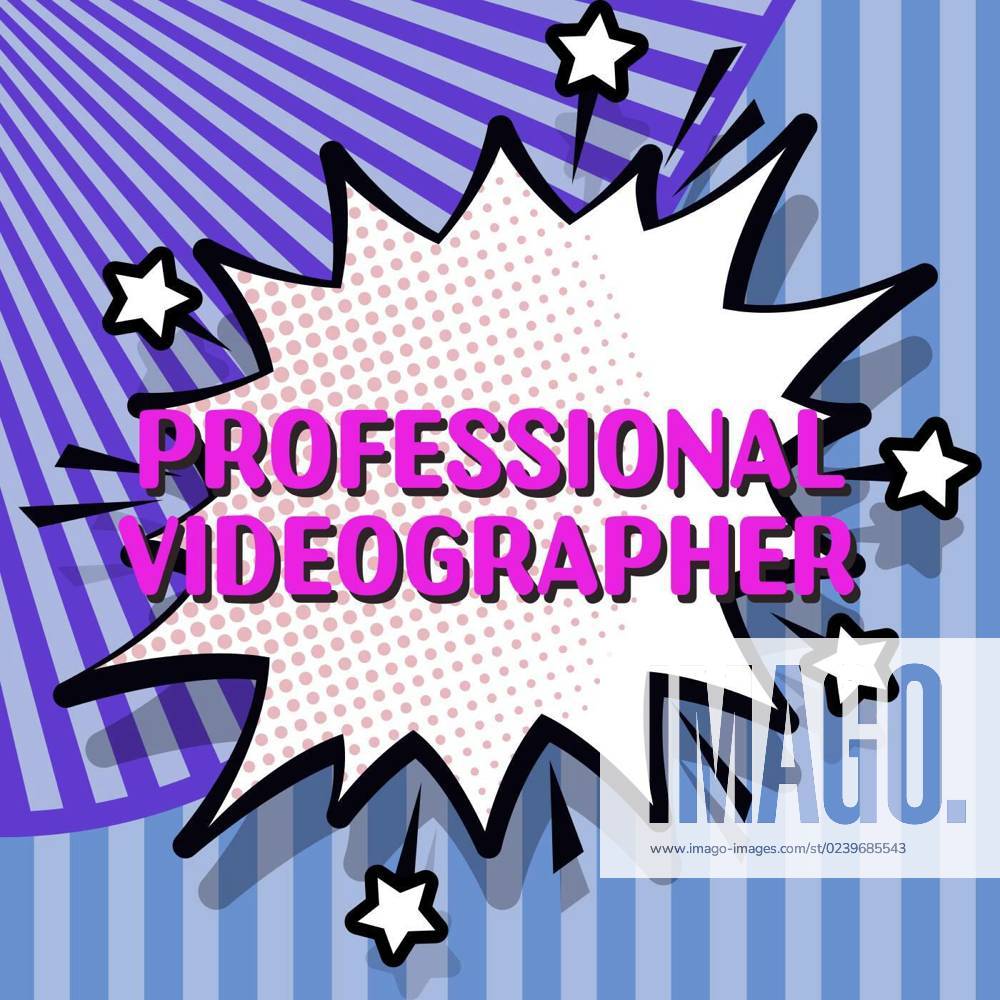 Text showing inspiration Professional Videographer. Word for Filmmaking