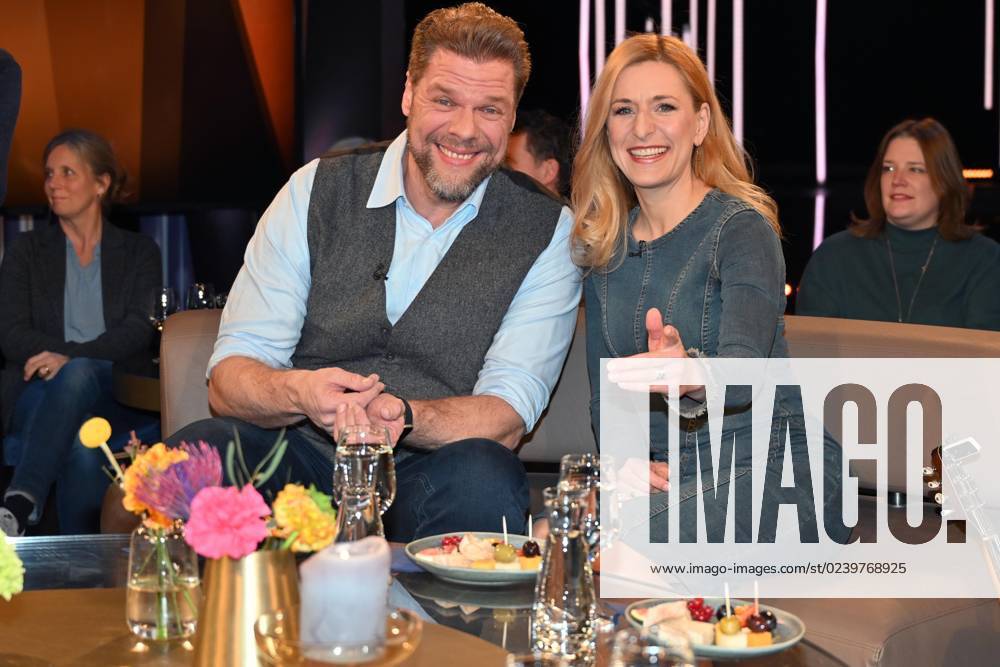 Tetje Mierendorf and Stefanie Hertel at the recording of the NDR Talk