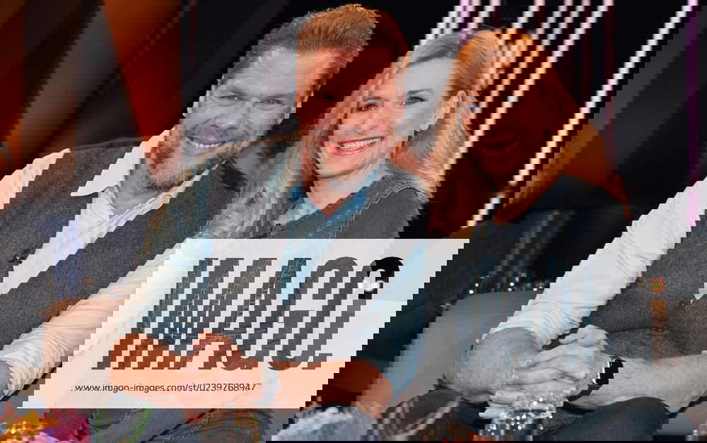 Tetje Mierendorf and Stefanie Hertel at the recording of the NDR Talk