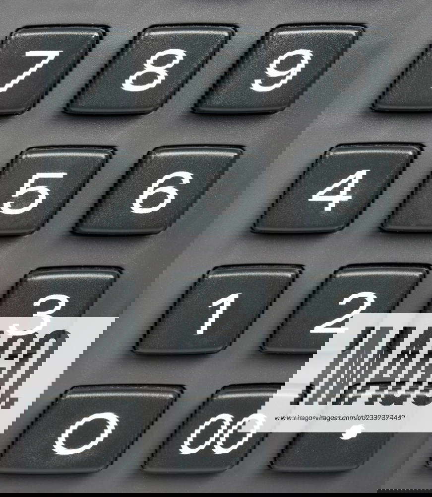 Keypad numeric buttons