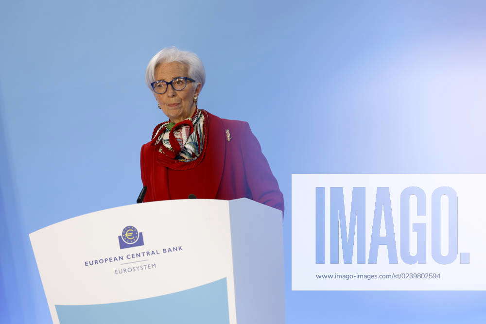 ECB President Christine Lagarde At The Press Conference Of The European ...