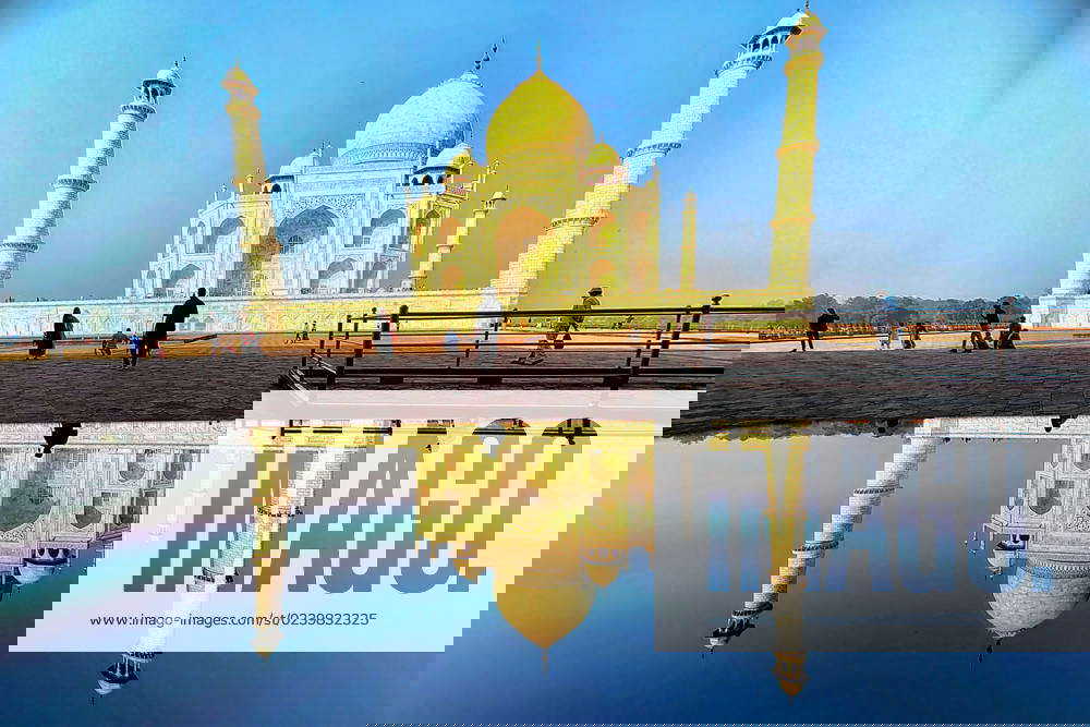 March 2, 2023, Agra, Uttar Pradesh, India Tourists visit the Taj Mahal