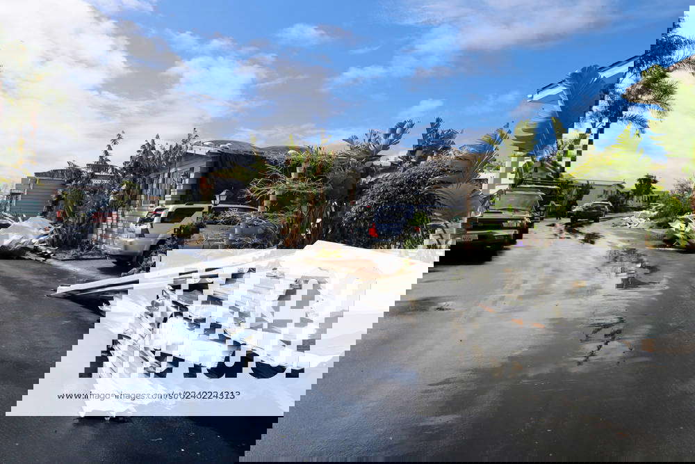 March 22, 2023, Carpinteria, California, USA A freak tornado swirled through the Sandpiper Mobile