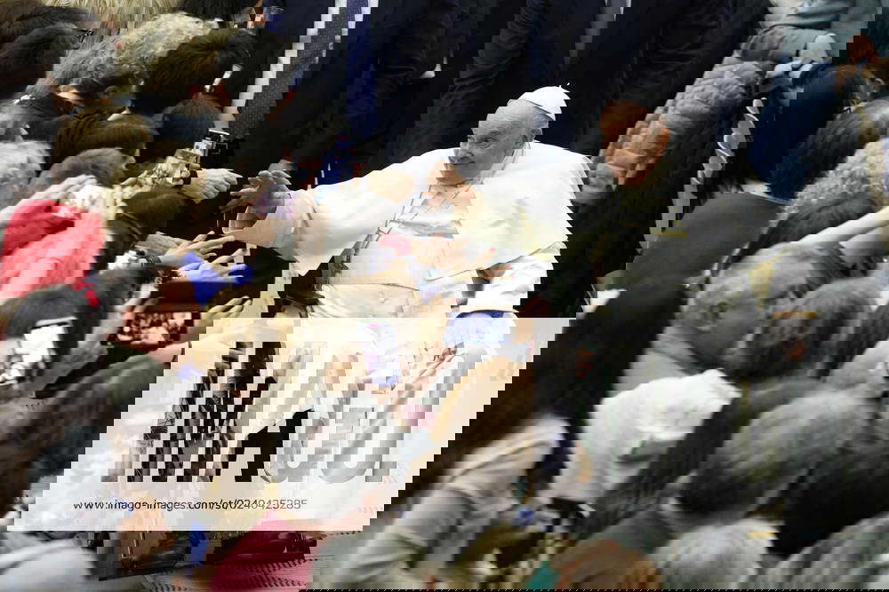 March 25, 2023, VATICAN CITY, VATICAN: Pope Francis greets faithful at