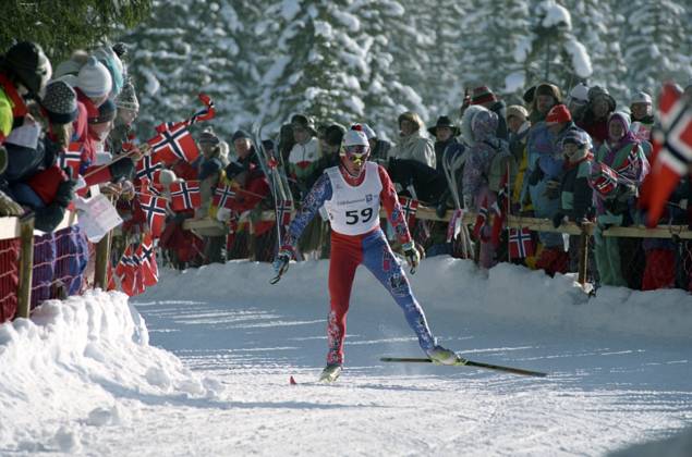 LILLEHAMMER 19940214 Winter Olympics in Lillehammer 30 km free ...