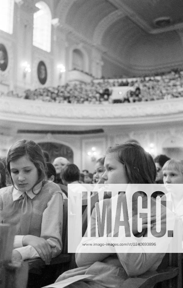 March 1-24, 1976. Moscow, USSR. The audience listens to the concert for ...