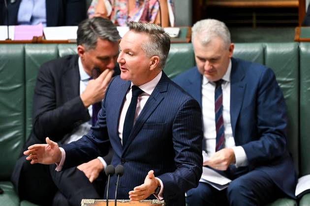 QUESTION TIME, Australian Energy Minister Chris Bowen speaks during ...