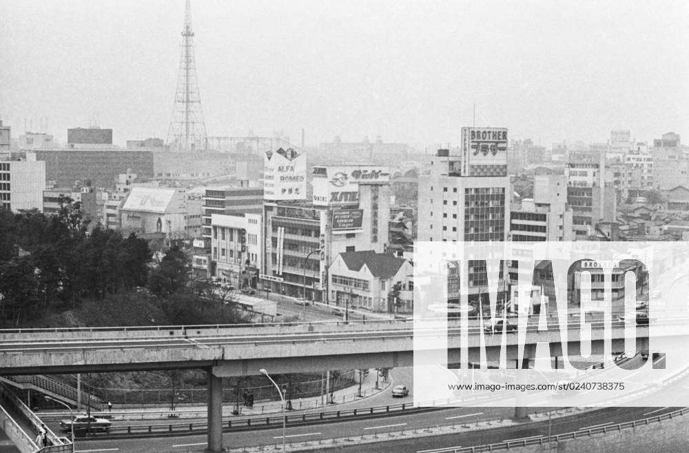 November, 1965. Tokyo, Japan. A view of the city centre from the 
