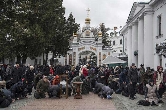 Believers And Priest Of Ukrainian Orthodox Church (Moscow Patriarchate ...