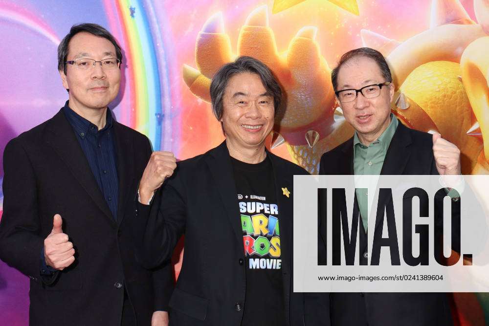 Takumi Kawagoe, Shigeru Miyamoto, Koji Kondo 04 01 2023 The Special  Screening of The Super Mario