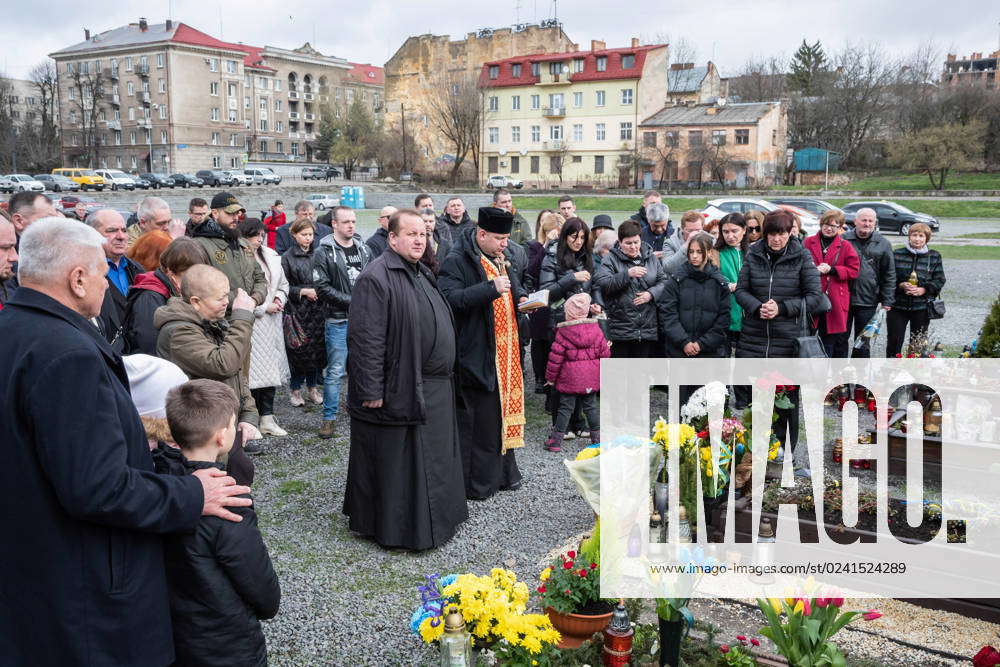 April 1, 2023, Lviv, Ukraine: People Attend A Memorial Ceremony At The ...