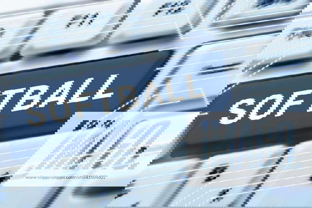 Text sign showing Softball. Business approach a sport similar to