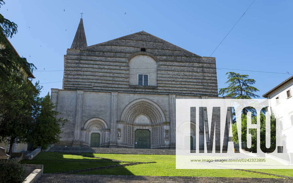 Todi,italy june 20 2020 : temple of san fortunate in todi large bell ...