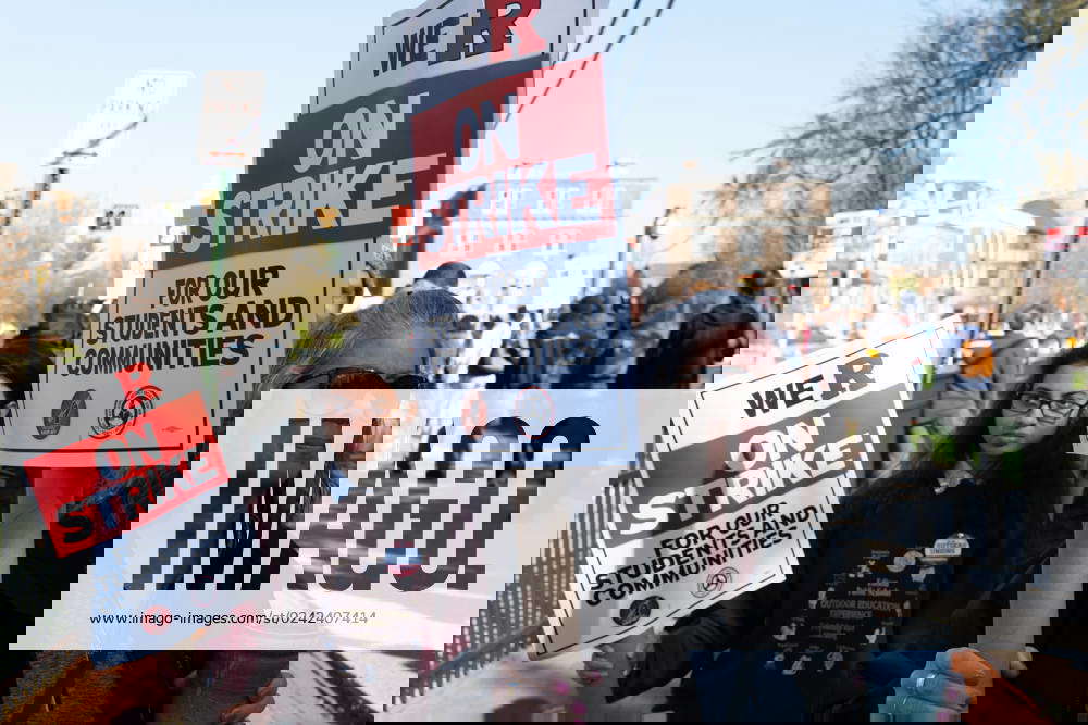 April 10, 2023 Picketers and demonstrators appear on the picket line during the Rutgers University