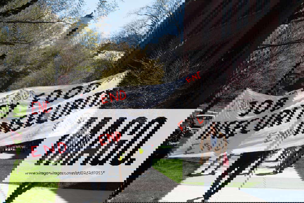 April 11, 2023 Picketers and demonstrators appear on the picket line during the Rutgers University