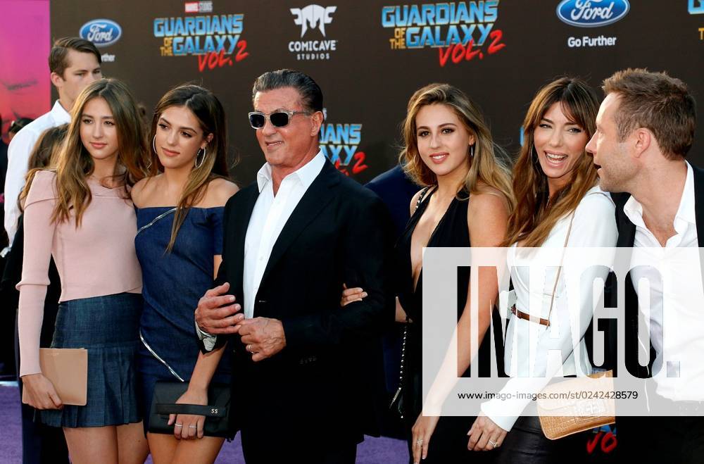 L-R) Scarlet Rose Stallone, Sistine Rose Stallone, and Sophia Rose