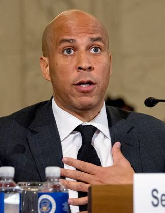 United States Senator Cory Booker (Democrat of New Jersey) waits for ...