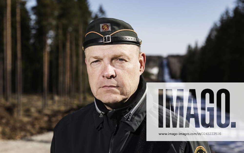 Finnish Border Guard Colonel Mika Rytkönen is seen at the construction ...