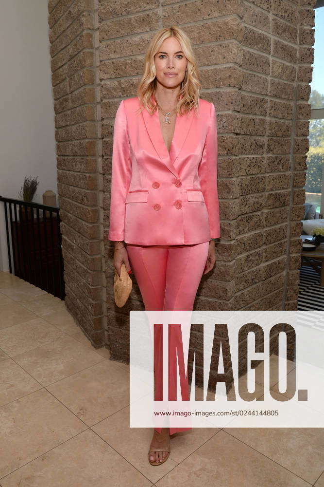 Kristen Taekman looking pretty in a pink pant suit. Featuring: Kristen  Taekman Where: Los Angeles