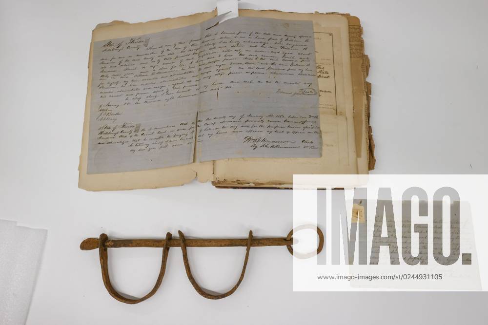 April 4, 2023, Downtown Tampa, Florida, USA Slavery artifacts