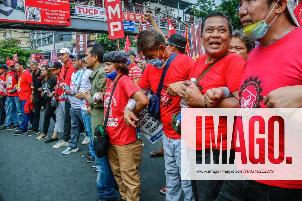 May 1, 2023, Manila, Philippines: Union leaders, workers and activists ...