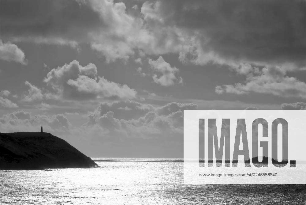 View from the coastal footpath between haymer bay rock and polzeath the ...