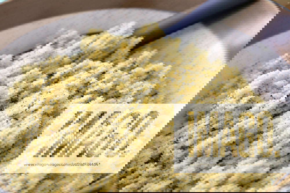 A bowl of flavored spiced couscous as dinner carbohydrate